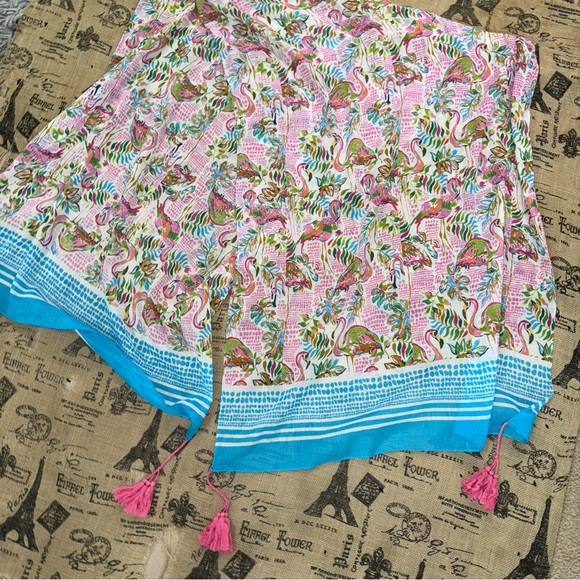 Charlie Paige NWT! Pink/ Multi Flamingo Print Scarf
Made In India - Picture 10 of 14